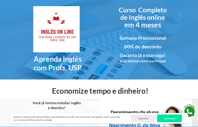 Aulas de Inglês On-line. Garanta já a sua vaga!