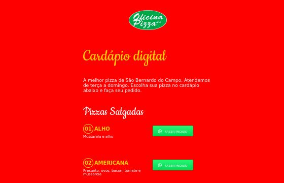 Cardápio digital em Americana, SP